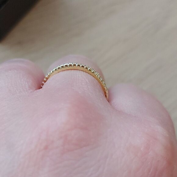 14K Gold Plated Sterling Silver Band Ring - Picture 8 of 10